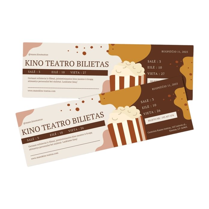 Tickets (Without Perforation or QR Code)